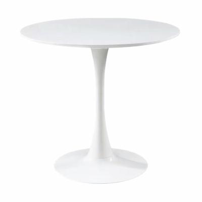 China High Gloss (Height) Adjustable Commercial Waiting Room Table Metal Base MDF Round Table For Dining Room for sale