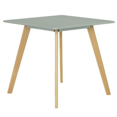 China High Gloss (Height) Adjustable Square MDF Dining Table With Beech Wood Leg for sale