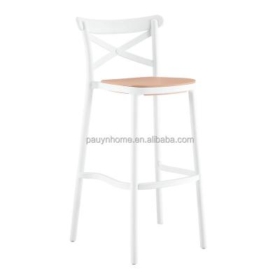 China Wholesale Modern Plastic Bar Chair PP Modern High Bar Chair Events Hire Wedding Restaurant Bar Stools for sale