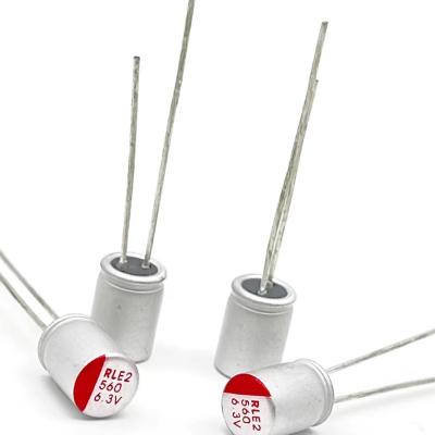 China New Energy Solars Capacitance 6.3v560uf Solid State Plug-in Electrolytic Capacitor 6.3v 680uf Capacitance for sale