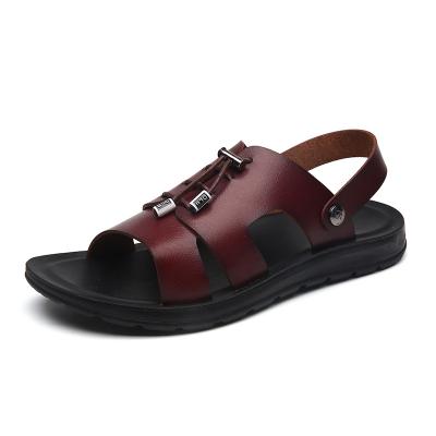 China Cheap Leather Wear Resistant Soft Custom Massage Slipper Sandals For Men for sale