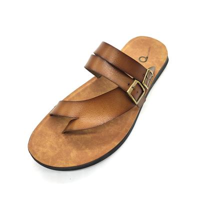 China High Quality Waterproof Custom Design Comfortable Men Slippers Leather Mens Sandals for sale