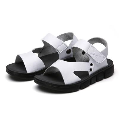 China Factory Wholesale Cheap Leather Children's Sandals Dual Function Slippers Anti-slippery, Indoor and Outdoor Handmade for sale