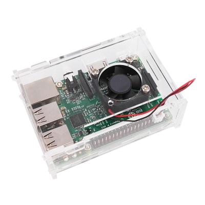 China Free Shipping Raspberry Pi Case B+ Shell With A Small Fan /a Fixed Screw, Thickened Acrylic Shell, Strong Fan Pi B+ Shell for sale