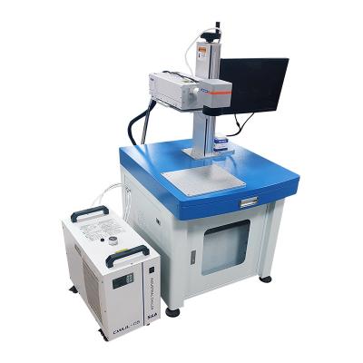 China 3w 5w GAINLASER source laser jewelry gold metal nonmeta deep silver marker glass UV laser marking machine for sale