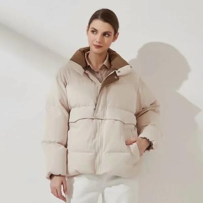 China Thick coat cotton parkas jacket women winter coat stand collar women waterproof jacket for women for sale