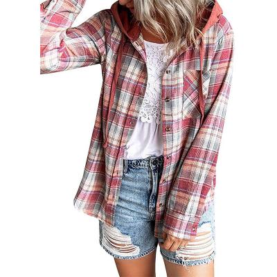 China Amazon Hot Sale Autumn 2021 New Style Breasted Shirt Hooded Casual Jackets Anti-pilling for sale