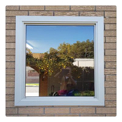 China Cheap Large Picture Screen Aluminum Frame Black Folding Glass Window Glass Pane Fixed Double Fix for sale