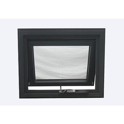 China Folding Aluminum Screen Black Color Double Glazed Awning Glass Windows For Caravan for sale