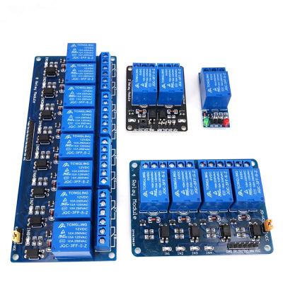 China Aokin General Purpose 1 2 4 8 Channel DC 5V Relay Module With Optical Coupler Trigger Low Level Expansion Board For Arduino for sale