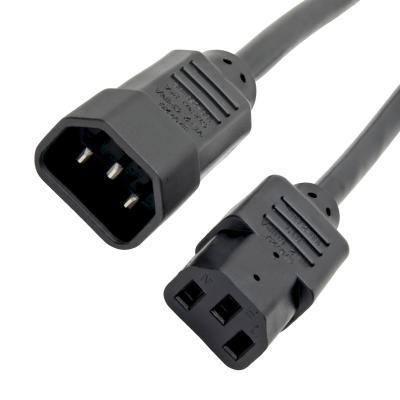 China C13 para C14 10a 250v cabo de alimentação 18 Awg C14 Mate com uma tomada de C13 à venda