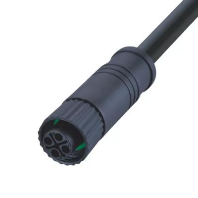 China Cable femenino de la fijación de tornillo del arreglo 4pin del conector circular de MA12FSP04ST en venta