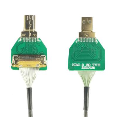 China MIPI Connector Adapters OEM ODM HDMI Cable Adapter Micro Straight Head HDMI-D-180° To  20454-220-02 20455 20453 for sale