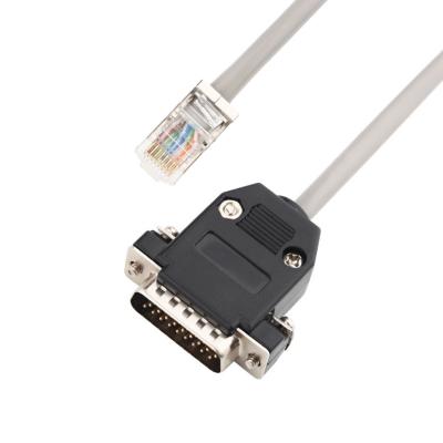 China Panel Mount Cable H-DB 26P RJ45 8pin Network Cable Assembly samtec high speed cable for sale