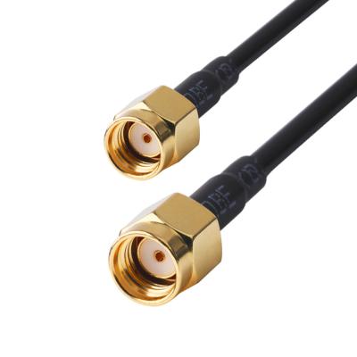 China Conector de RF 50 ohm Impedancia Lmr100 RF Cable coaxial Cable de LCD negro en venta