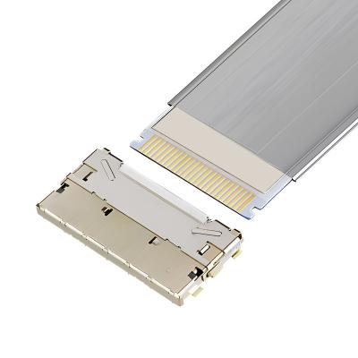 중국 20952-024E-02 0.5mm Pitch, 완전 차단, 고속, 자동 잠금, 수평 매트, 0.5mm Pitch Shielded FFC/FPC 판매용