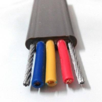 China 600/1000V System Flexible Copper Conductor Rubber Insulated Flat Lift Cable 2.5 mm2 for sale