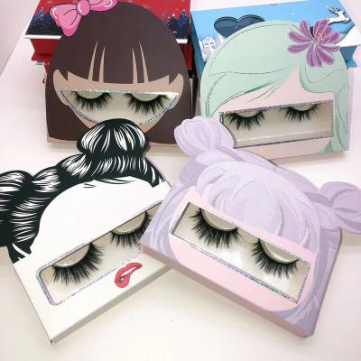 China 50% Delicate Off Custom Empty Eyelash Paper Box Paper Lash Box With Free Design Paper Eyelash Packaging Box for sale