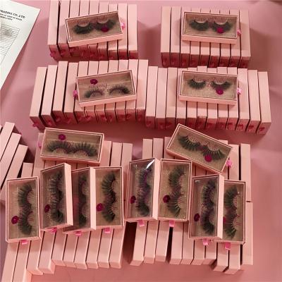 China Long 2021 25mm Good Quality Natural 3d Made By Mink Lashes Private Label Hand Mink Eyelashes Vendor for sale