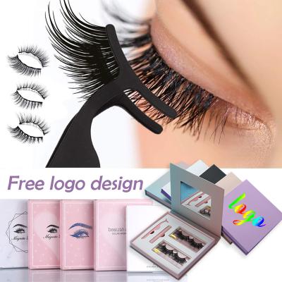 China Long 2020 newest natural wholesale magnetic 3d eyelashes best selling magnetic eyelashes and eyeliner magnet eyelashes for sale