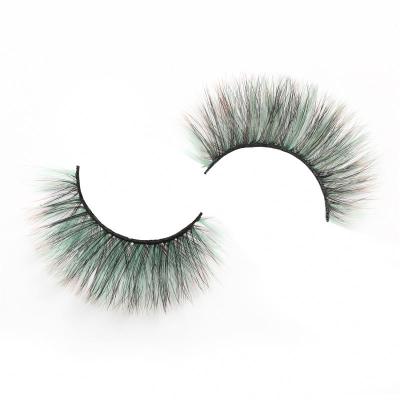 China Wholesale Colorful 3d Vegan Colored Eyelashes Packaging Fluffy Colored Lashes for sale