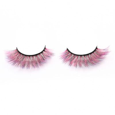 China 3D Colored Private Label Mink Eyelashes Colored Highlights for sale