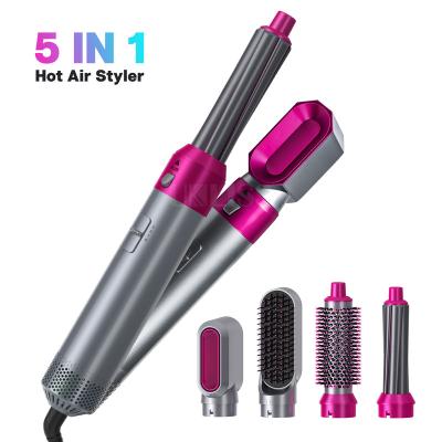 China Combination Electric Hair Dryer Styler Kit Hair Straightener Curler Comb Household Hair Dryer Hot Air Wrap Brush 5 in 1 kit for sale