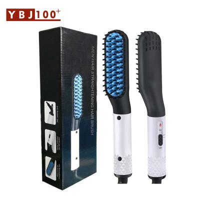 China 2022 Fast Car Hair Straightener Comb Iron Heating Beard Straightener for Male Straightening Beard and Hair Styling Brush for sale