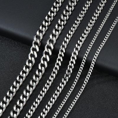 China CLASSIC Chain Chokers Cuban Link Restraint Stainless Steel Basic Punk Necklace For Women Mens Vintage Black Gold Tone Solid Metal for sale