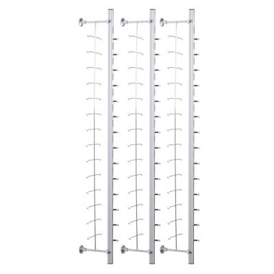 China Aluminum Alloy Wall Mount Sunglasses Stand Display Racks Rod Aluminum Alloy Eyeglass Display Rack Shelves Bar for sale