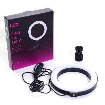 China 6 inch usb round ring light mobile phone cheap led ring fill light smartphone life ring light with tripod A505 wholesale for sale