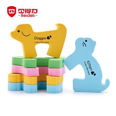 China Fridge Baby Door Stopper Cartoon Wardrobe Door Stopper Soft Durable Safety Foam Windproof Guards Baffle Door Stopper Random Color for sale