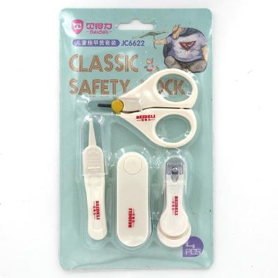 China High Quality ABS+Steel Sheet Household Baby Nail Safety Clippers Cutter Set Baby Safety Stainless Steel Nail Clippers Scissor Cutter Kit 4pcs for sale