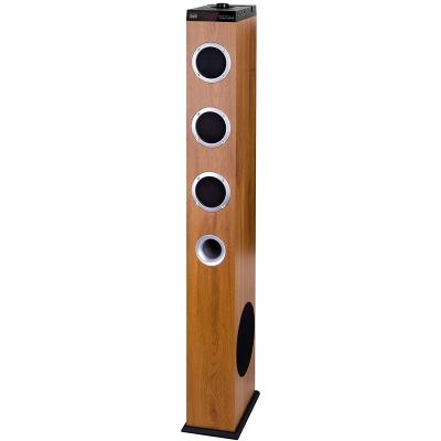 China Wireless system 2.1CH wooden tower wireless speaker with FM air tower speaker home theater soundbar system T8 for sale