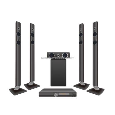 China Samtronic Wireless System DVD Player 5.1 Channel High End Tower 250W Wireless Home Theater HiFi Speaker System With Karaoke System HS-HT5104 for sale