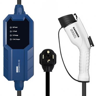 China eEV Cars 16A EV Charger Box Charging Type 1 With Australian Standard Plug Car Charger Cable 7.5m for sale