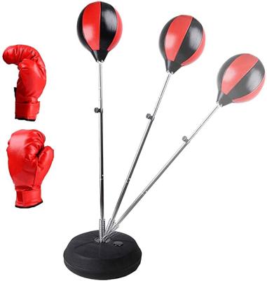 China PU Bag Punching Reflex Bag with Adjustable Stand, Adult and Children Patterns, Free Punching Sandbag for sale