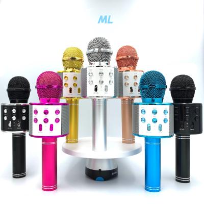 China Handheld wireless microphone ws-858 karaoke microphone, rechargeable kids microphone karaoke machine, for sale