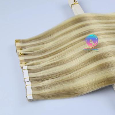 China Can Be Dye And Bleach 100% Virgin Hair Skin Weft Tape In Hair Injected Invisible Tape Remy Hair Extensions for sale