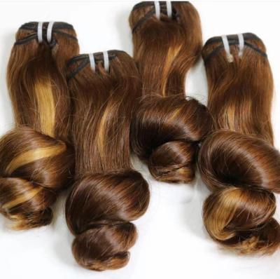 China 3 Bundles With Lace Closure Double Drawn Fumi Hair Bundles Good Quality Hair Bundles With Closure Set, 3 Bundles With Frontal Closure for sale