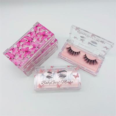 China Natural Long Eyelash Vendor Customized Boxes With Lashes Box Case 3d 5d 25mm 30mm 20mm 18mm Mink Lashes Butterfly Custom Lashesbox for sale