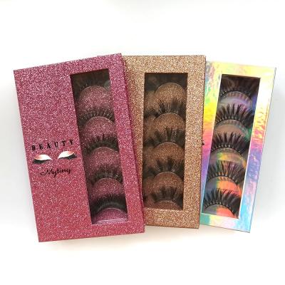 China 16 Pairs Long Multi Eyelash Silver Pack Wick Book Customized Natural Wick Packaging Vendor Boxes Wholesale Vendor With Mirror for sale