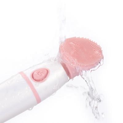 China Mini Electric Facial Cleansing Brush Deep Pore Silicone Brush Ultrasonic Facial Cleansing Device for sale