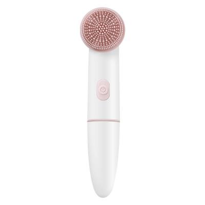 China Hot Selling Skin Care Face Brush Cleaner Silicon Bristle Brush Facial Cleansing Brush Waterproof Pink Green Facial Detergent Brush for sale