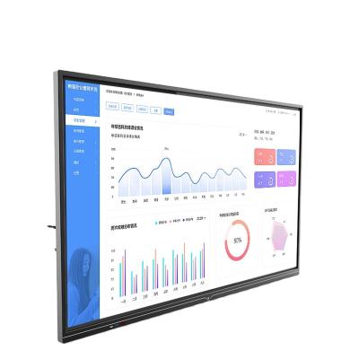 China Dual System 55-100 inches All in One pc Electronic Interactive Whiteboard With Wheels IR Touch Screen Dual System for Conference & Classroom for sale