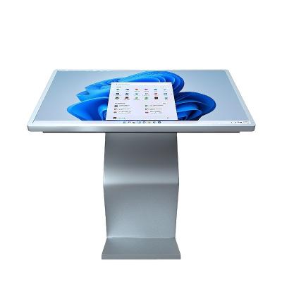 China Lobby Interactive Multitouch Query Kiosk with Dual OS support Infrared 20 Points Touch Screen for Info Query 55inches for sale