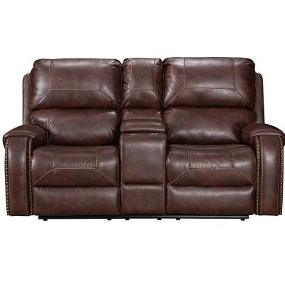 China EXTENDED HOME SOFA LOVESEAT MOVEMENT LIVING ROOM FURNITURE LEATHER EXTENDED AIR CONSOLE USB EXTENDED 2 SEATER CHARGING 2RR for sale