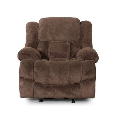 China Hot selling recling sofa glider chocolate fabric chair HOME RECLINER LIVING ROOM furniture boy extendable COMFORTABLE SINGLE lazy seater 1 function for sale