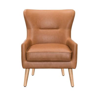 China Customize American Style Wooden Legs 1 Seater Sofa Palomino Living Room Furniture Accent Chair Leisure Chair for sale