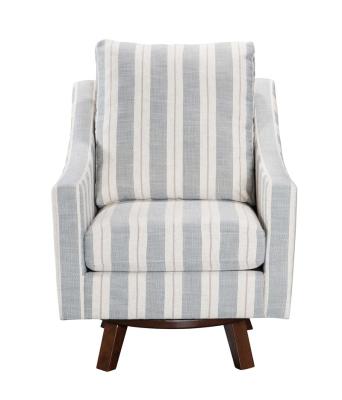 China Customize High Back Stripe Fabric Upholstered Lounge Leisure Swivel Chair Accent Chair Armchair for sale